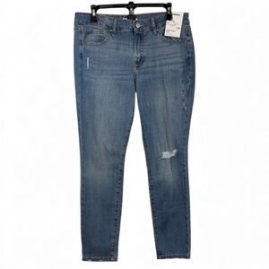Sonoma Jeans Blue Medium Wash Distressed Skinny in Size 10R  NWT